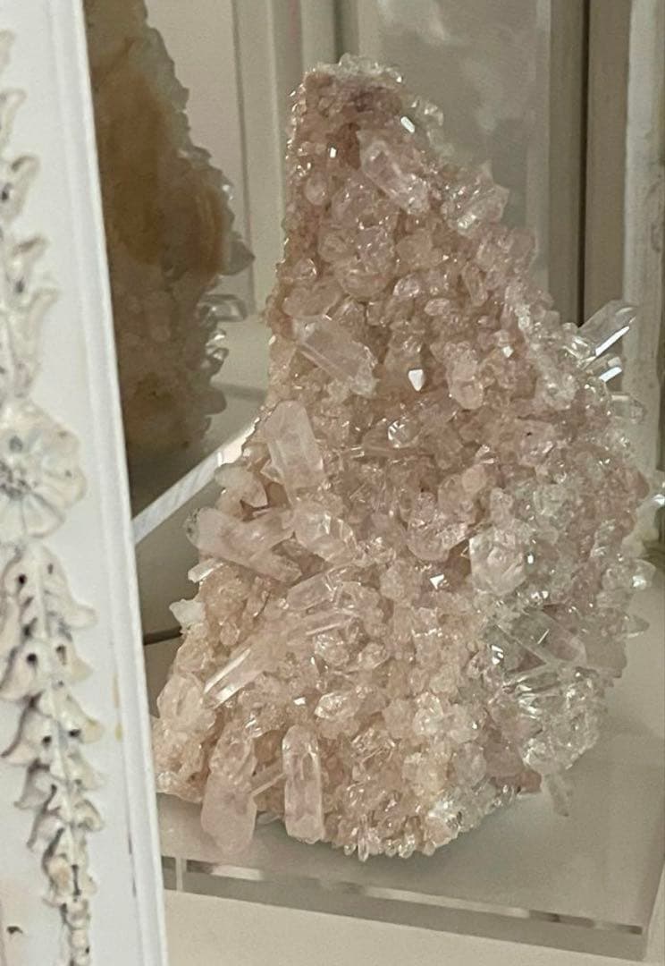 ピンクマニカラン水晶クラスター　レコードキーパー△たくさん　セルフヒールド　貫入