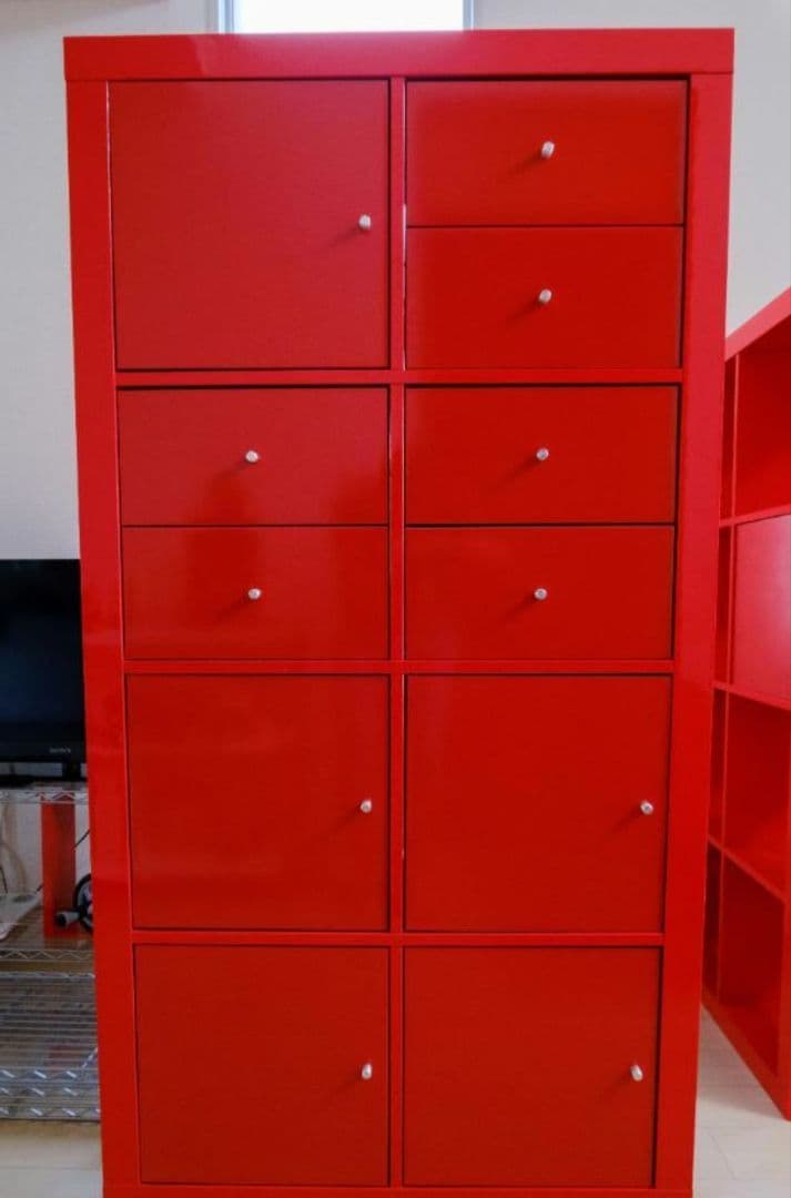 IKEA KALLAX カラックス シェルフユニット レッド