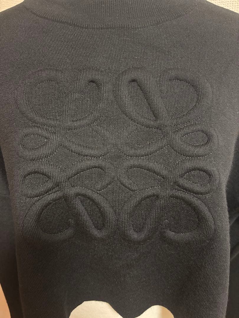 LOEWE アナグラム セーター　ウール　ブラック　ロエベ
