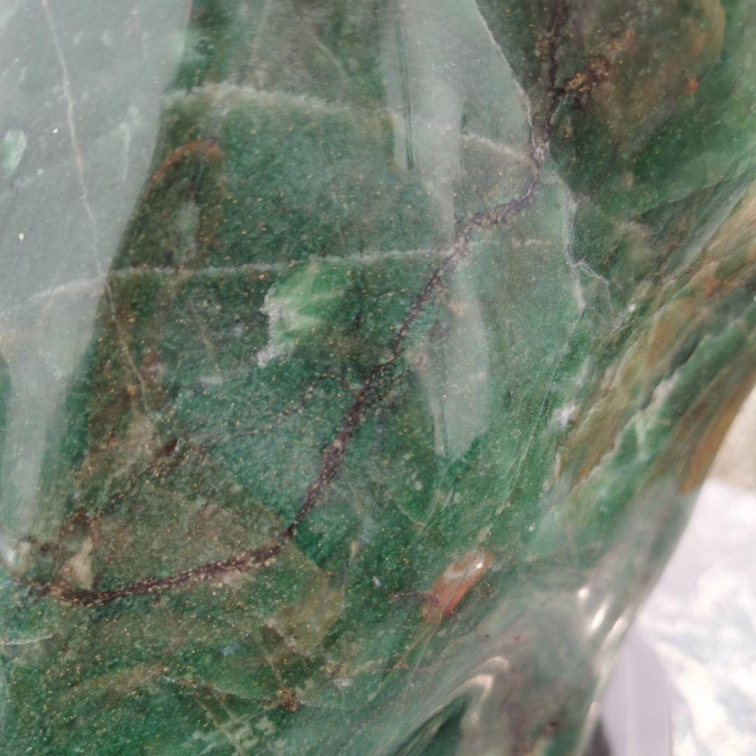 ブラジル産　グリーンクォーツ　鑑賞石　原石　宝石　オブジェ　インテリア