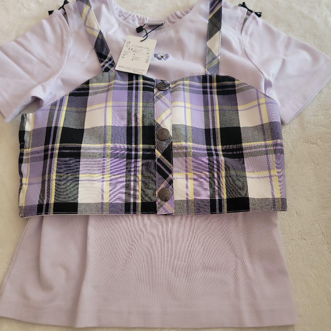 新品未使用《3点セット》アナスイミニ　ビスチェ付きセットアップ 130センチ