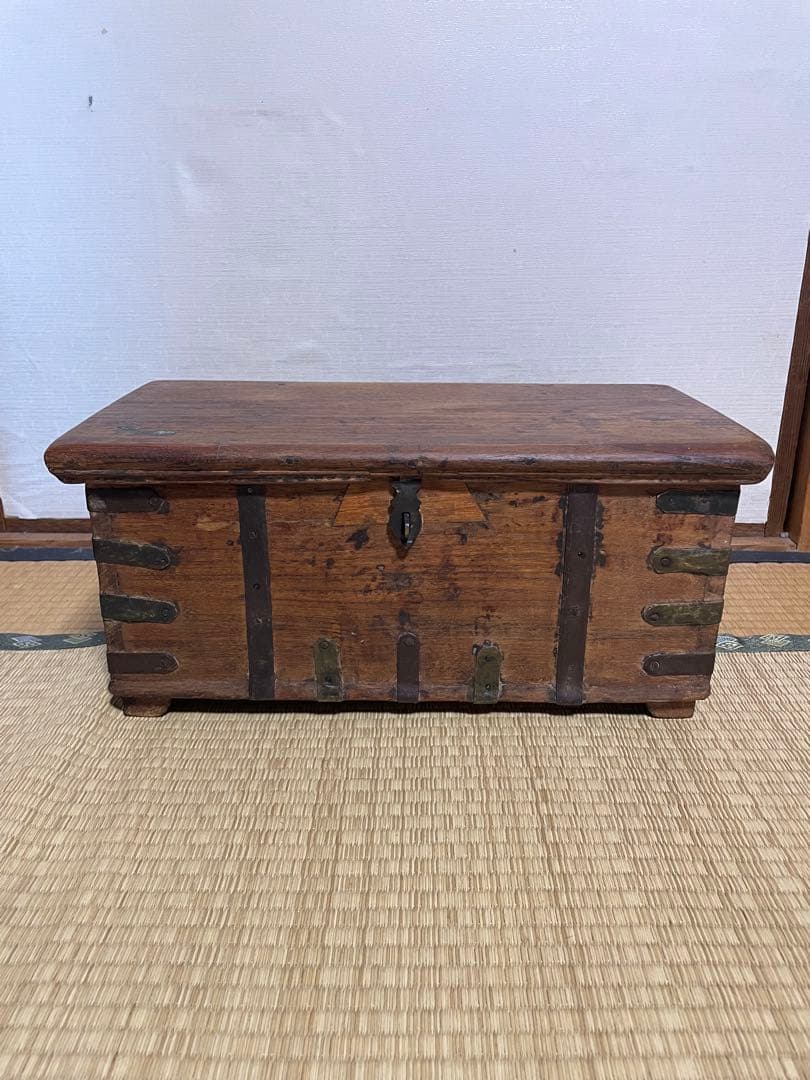 インド　ビンテージ　チークボックス　old maison