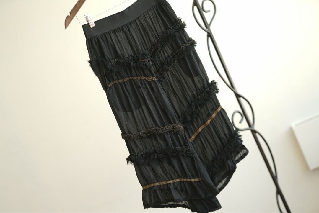 05ss comme des garcons 製品加工 フリル レース スカート