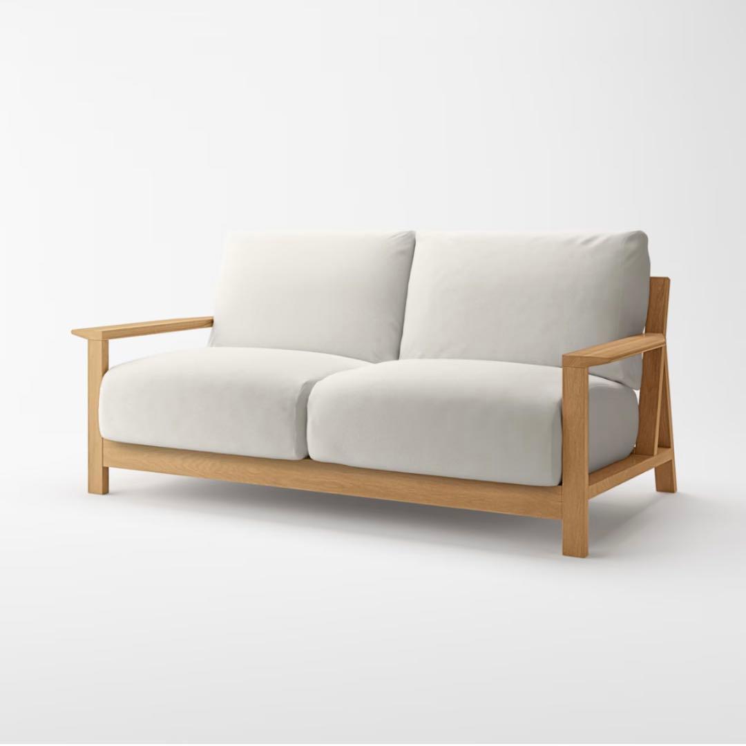 最終お値下げ　無印良品　ソファ本体木製フレーム　2.5シーター