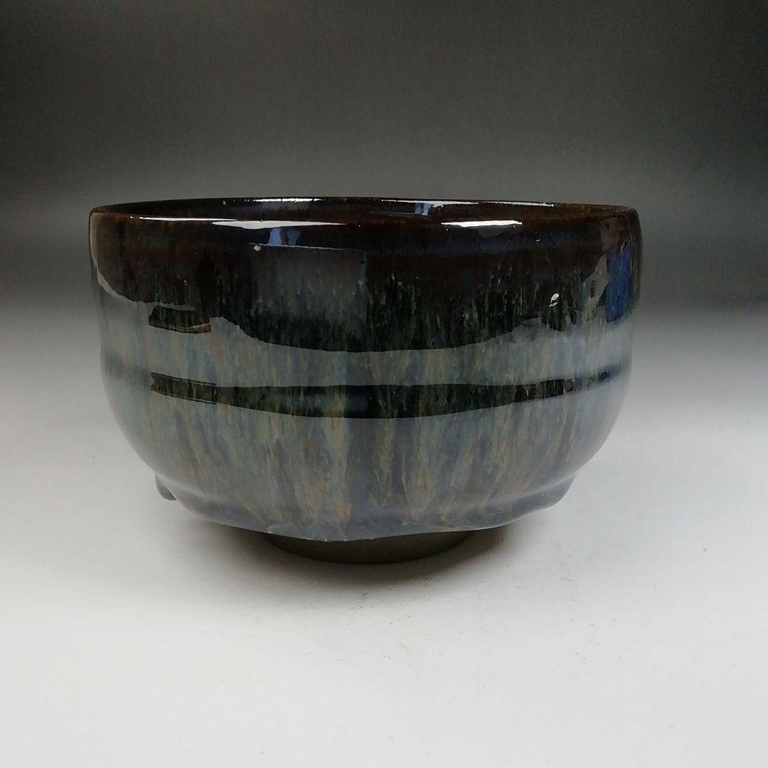 Ｗ１８２　茶碗　『小鹿田焼』『柳瀬春矼 作』　共箱　抹茶碗　茶道具