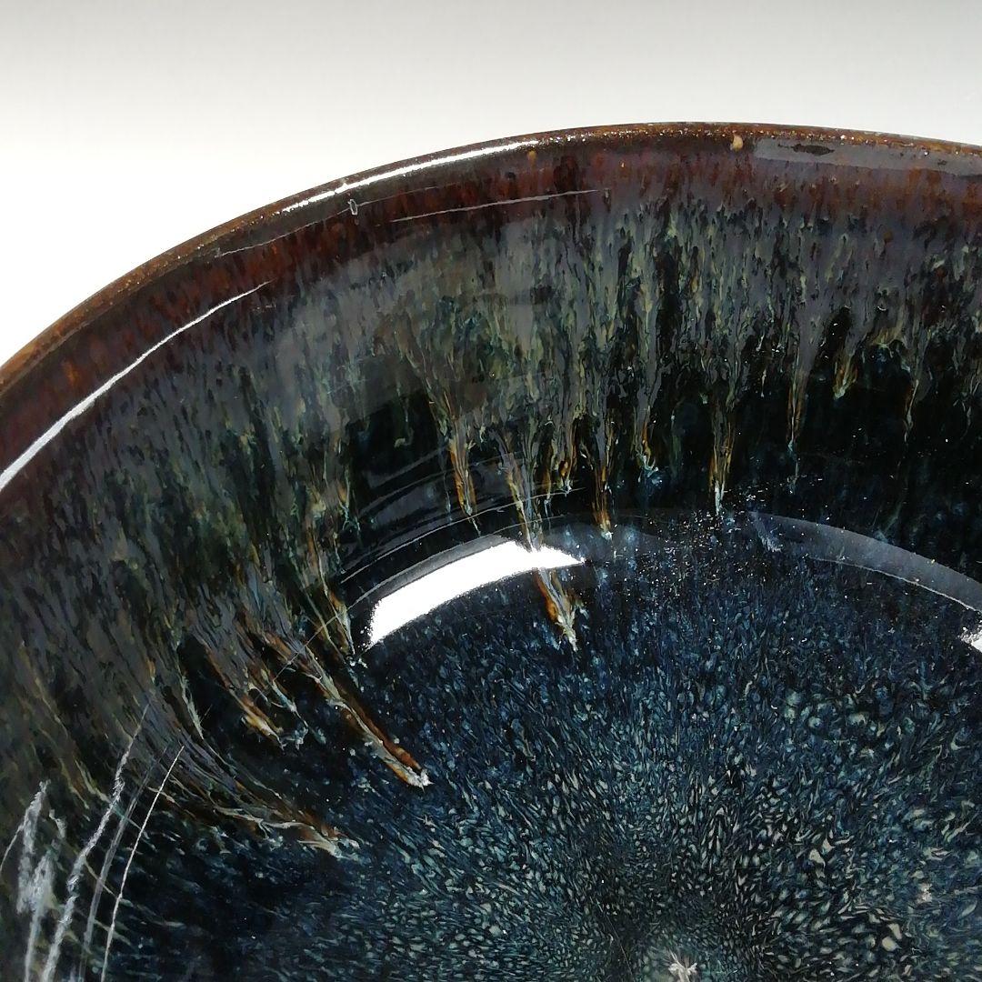 Ｗ１８２　茶碗　『小鹿田焼』『柳瀬春矼 作』　共箱　抹茶碗　茶道具