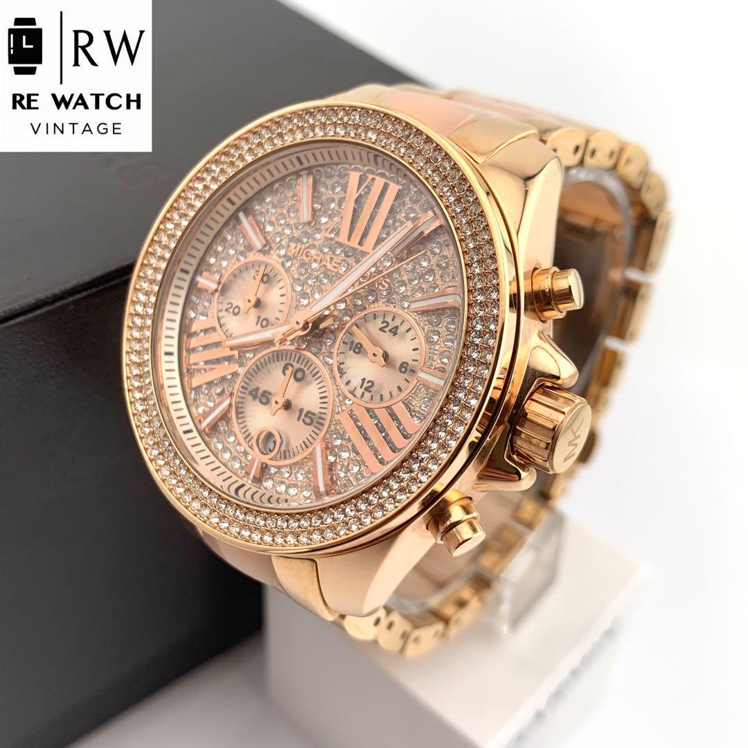 7-5185 Michael Kors MK-6096 ローズゴールド クロノ