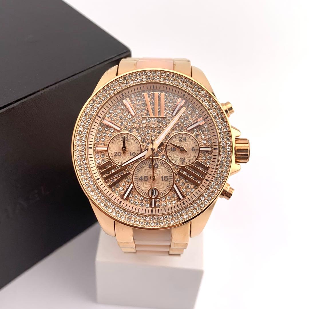 7-5185 Michael Kors MK-6096 ローズゴールド クロノ