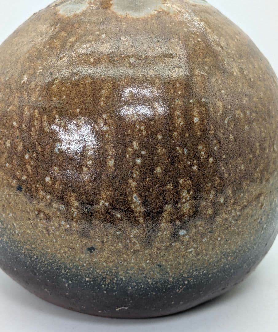 中村眞 造 備前焼 蕪徳利 共箱共布栞 壺 壷 花器 花入 花瓶 フラワーベース