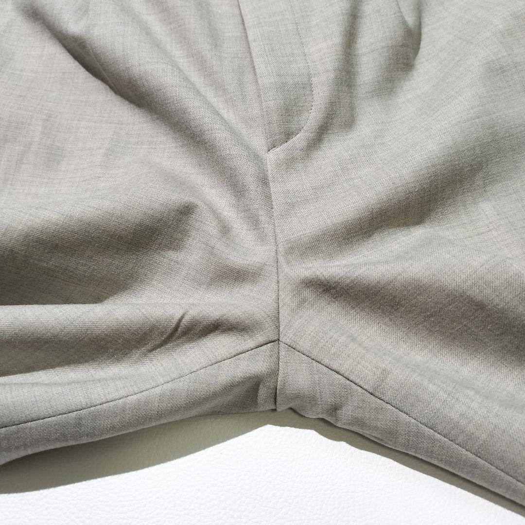 美品 グリーンレーベルリラクシング ノーカラー ジャケット ワイドパンツ 38