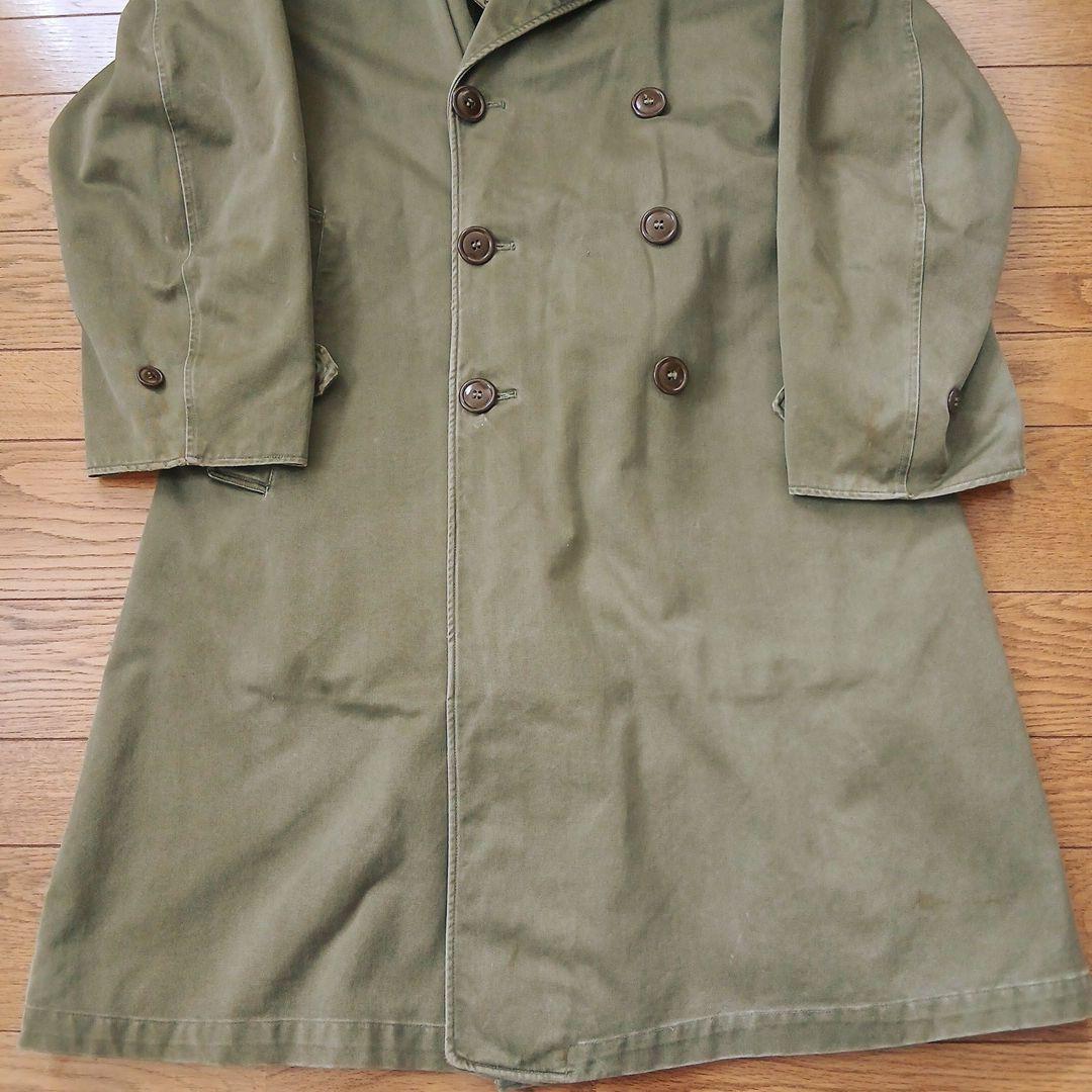 米軍実物　50s トレンチコート　カーキ　ミリタリー　ヴィンテージ　古着