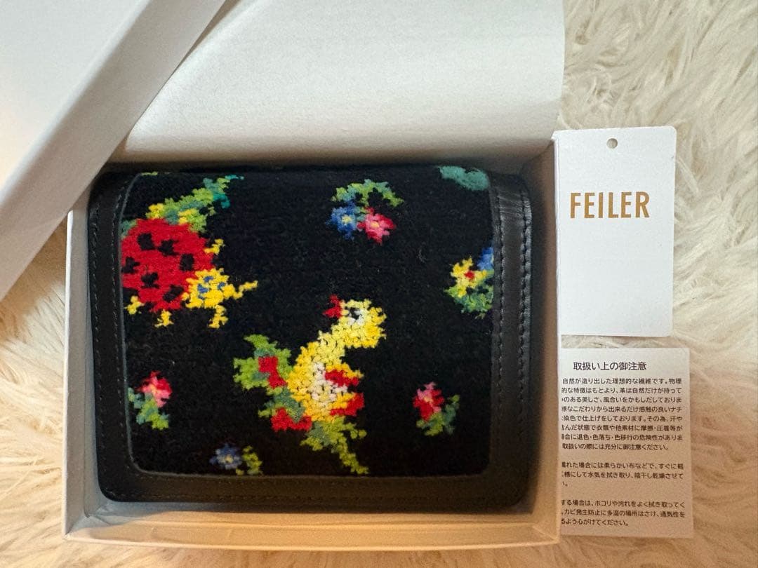 FEILER ハイジ　二つ折り財布　ブラック