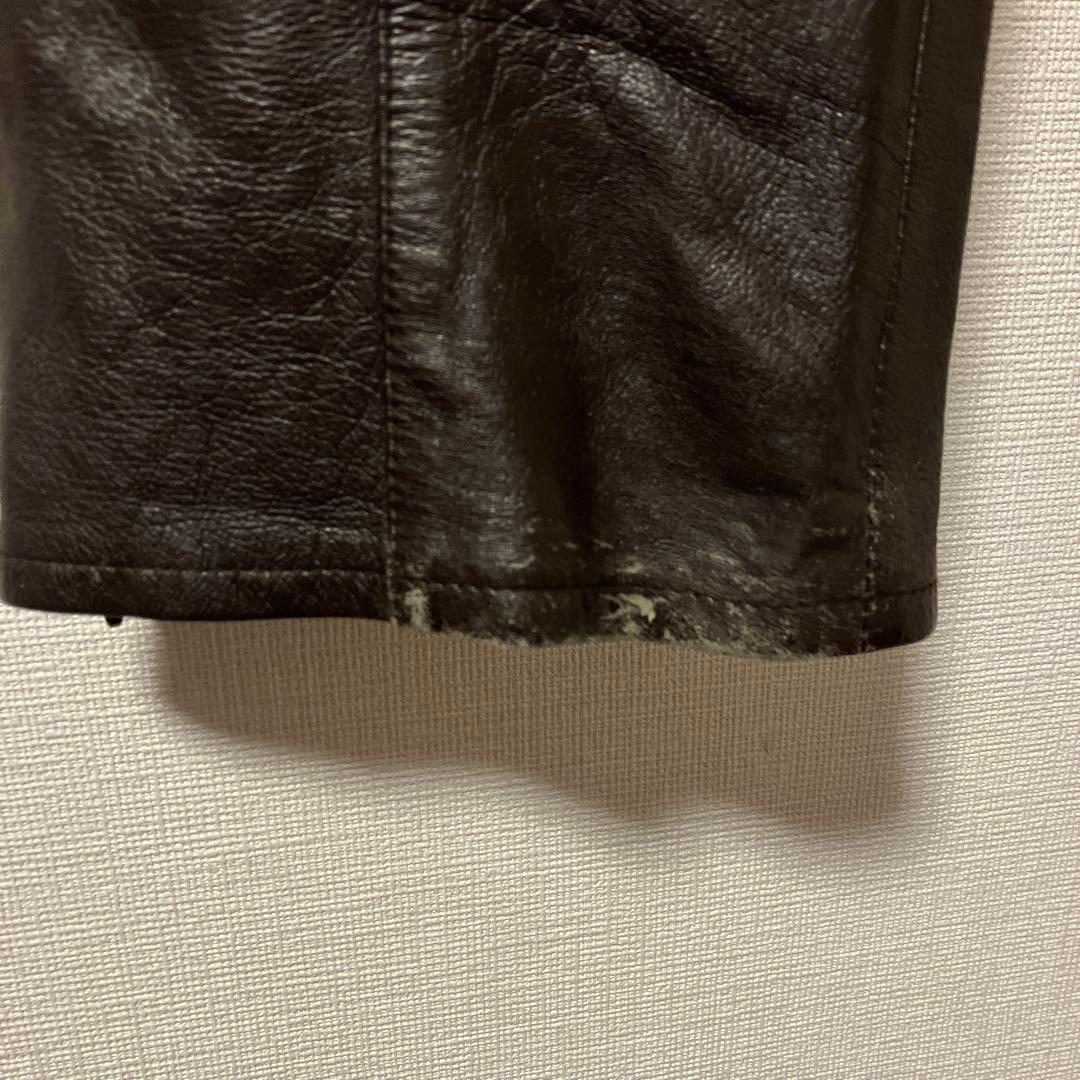 シープレザーパンツダークブラウン　コムサデモードメン2サイズ