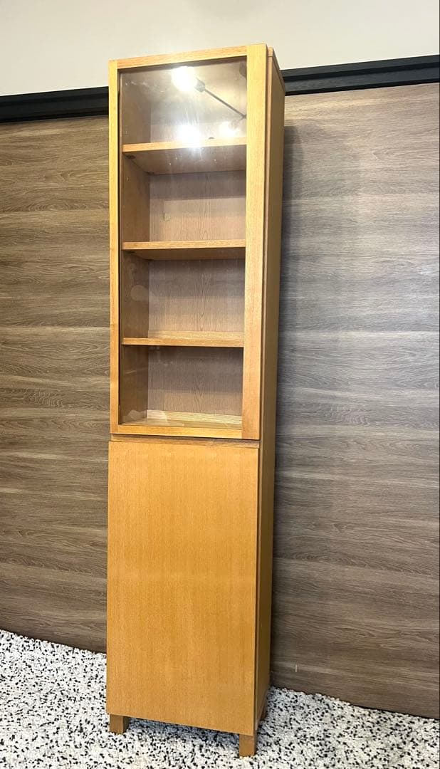 無印　木製ガラスキャビネット　廃盤品