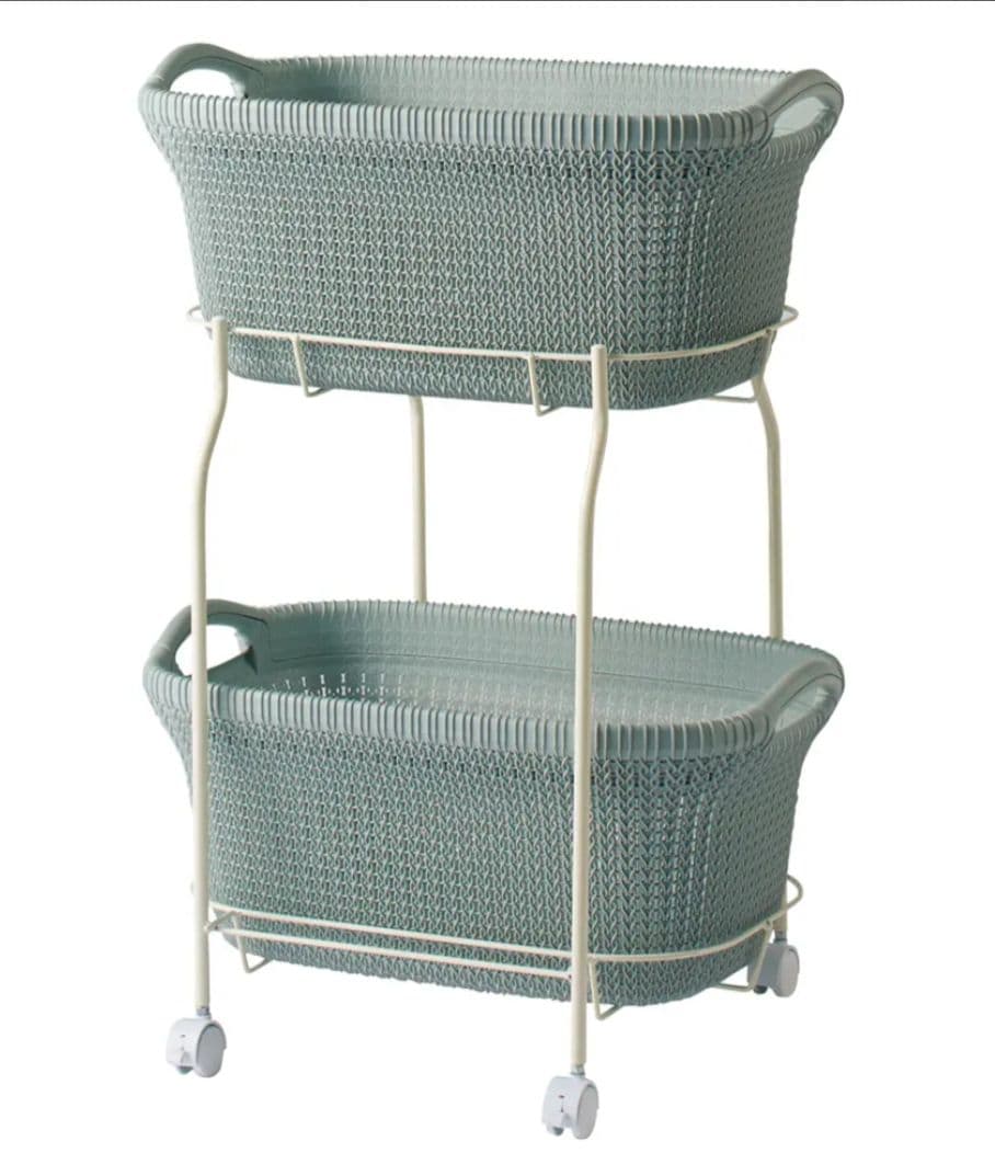 ランドリーワゴン　バスケット2個セット