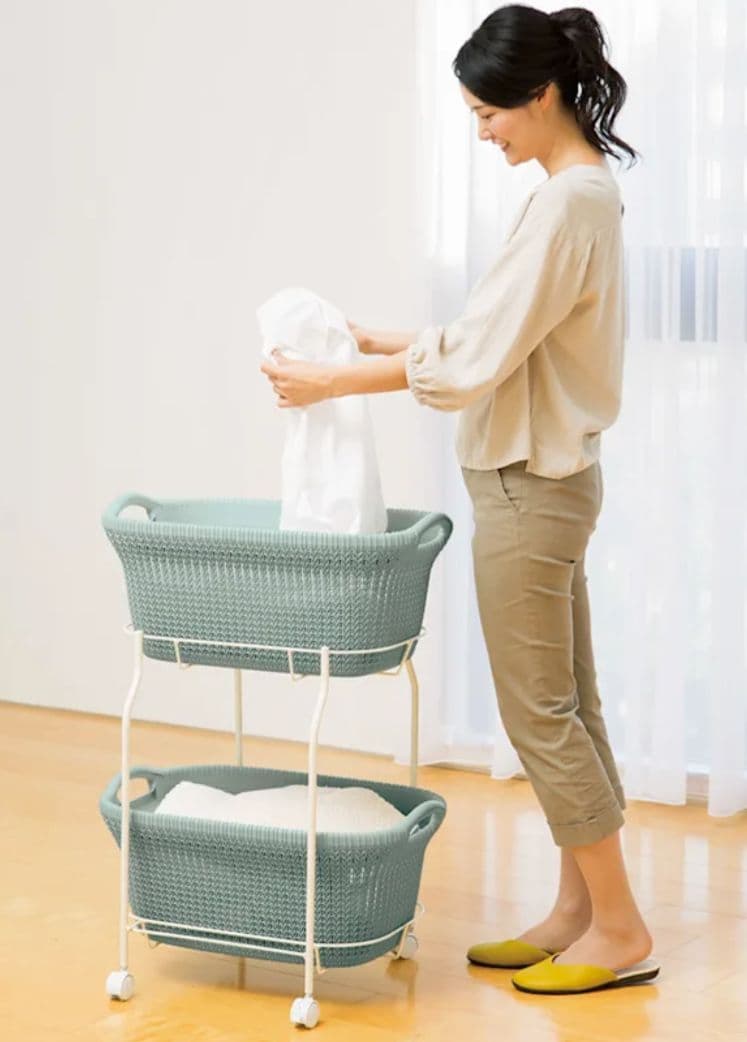 ランドリーワゴン　バスケット2個セット