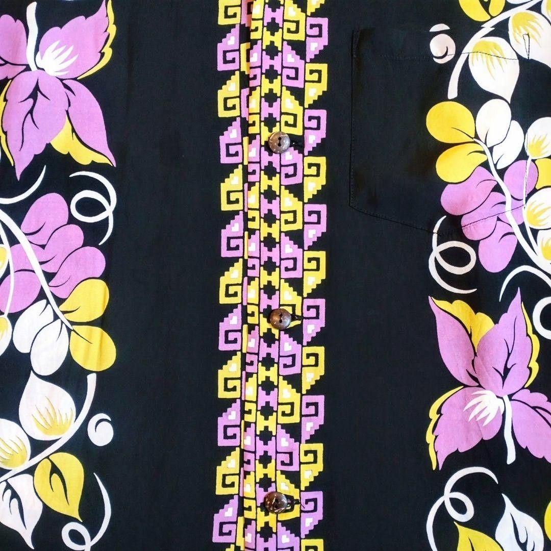 ✨️新品✨️SUN SURF ハワイアンシャツ✅️ブラック L‼️