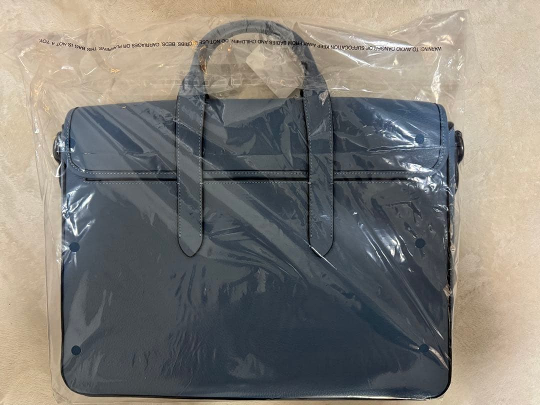 COACH ライトブルー　レザートートバッグ