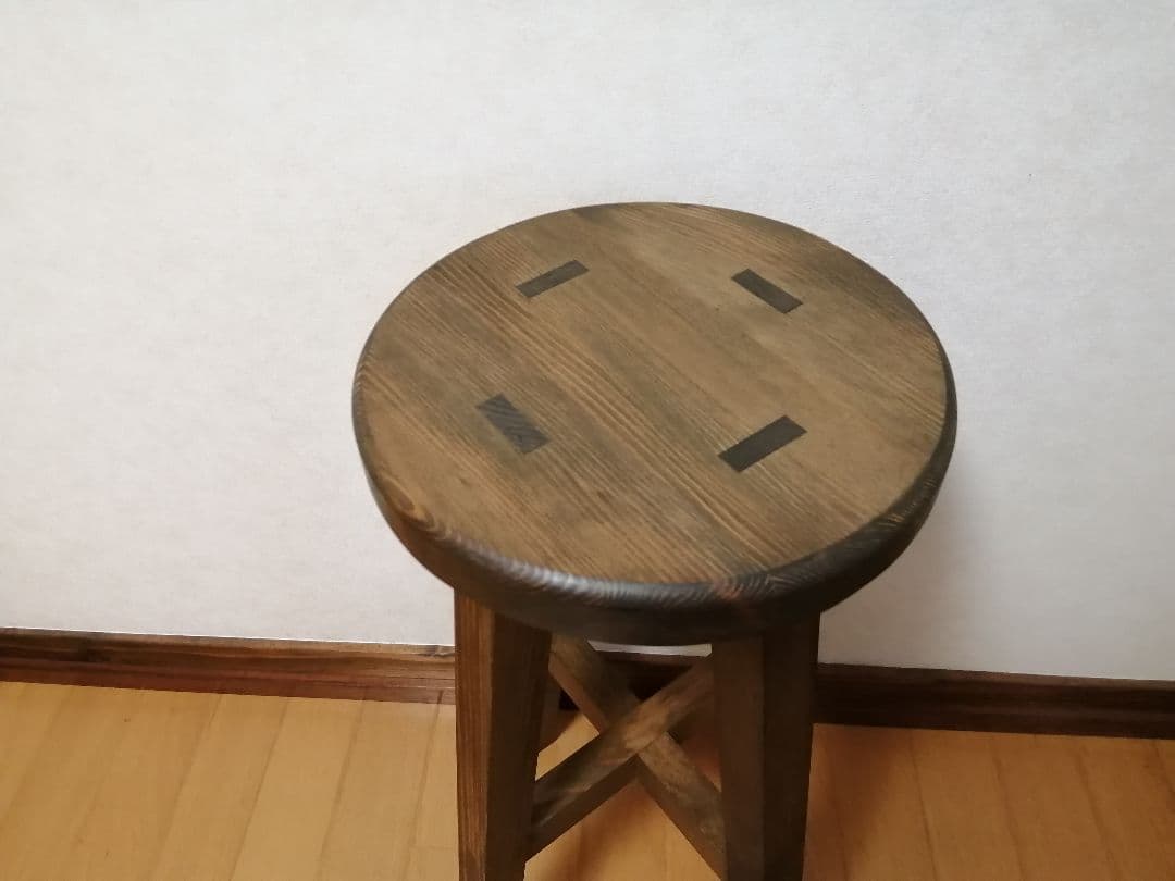木製スツール　座面幅30cm×高さ70cm　丸椅子　stool 　花瓶台