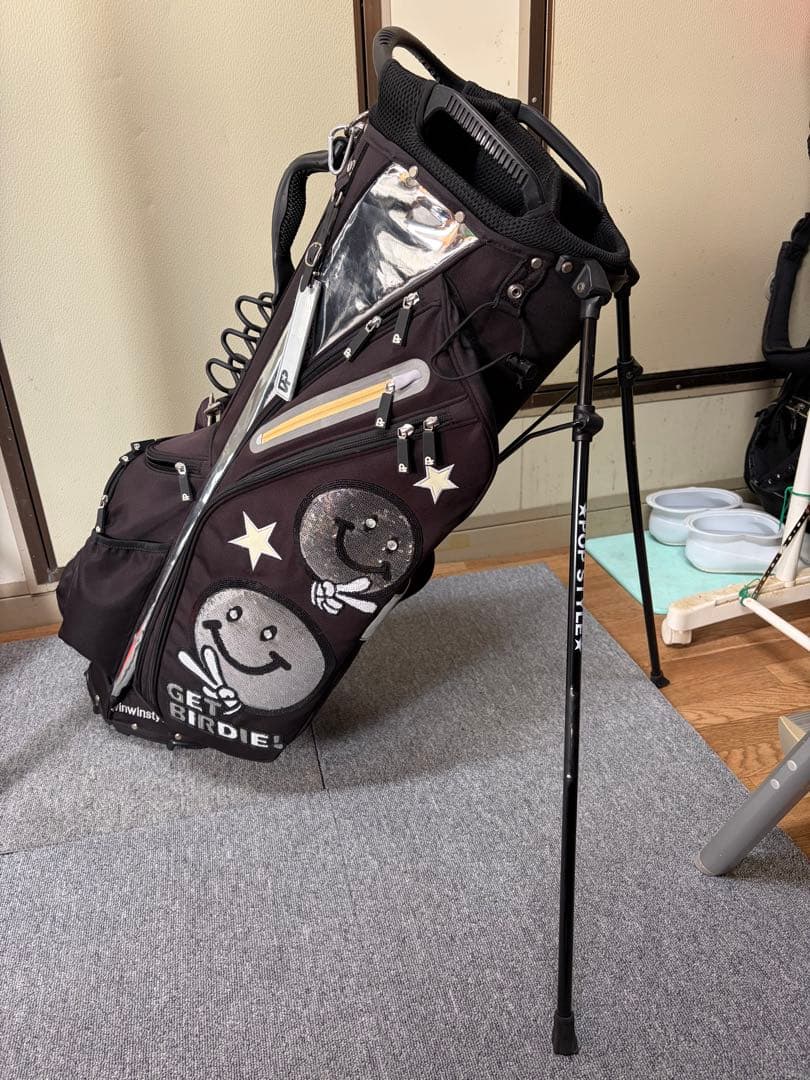ウィンウィンスタイルGET BIRDIE キャディバッグ 黒