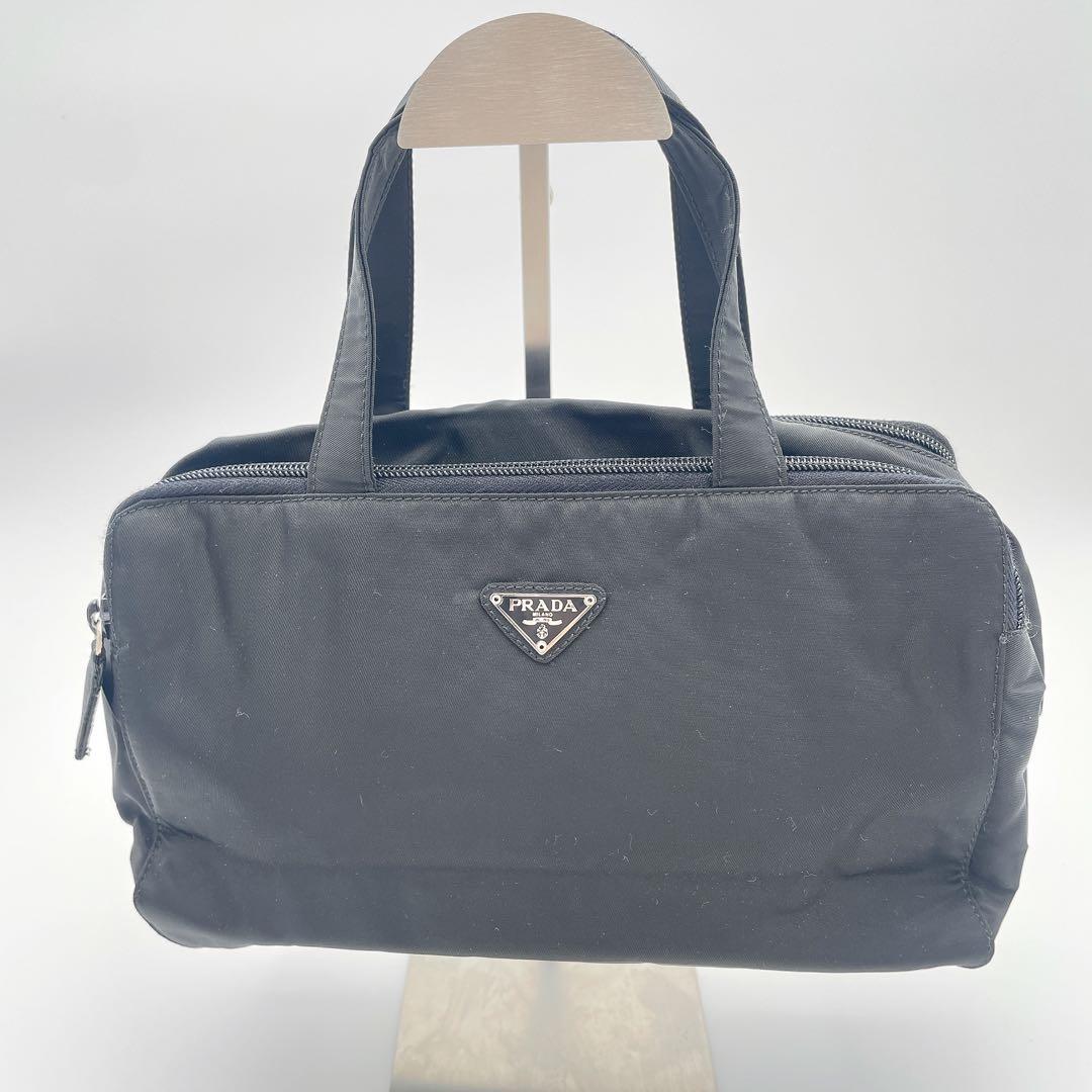 PRADA ミニハンドバッグ ブラック ナイロン レディース PRADA