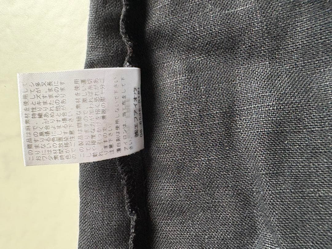 YARRA ヤラ　麻リネン100 サロペット　黒ブラック　バックシャン