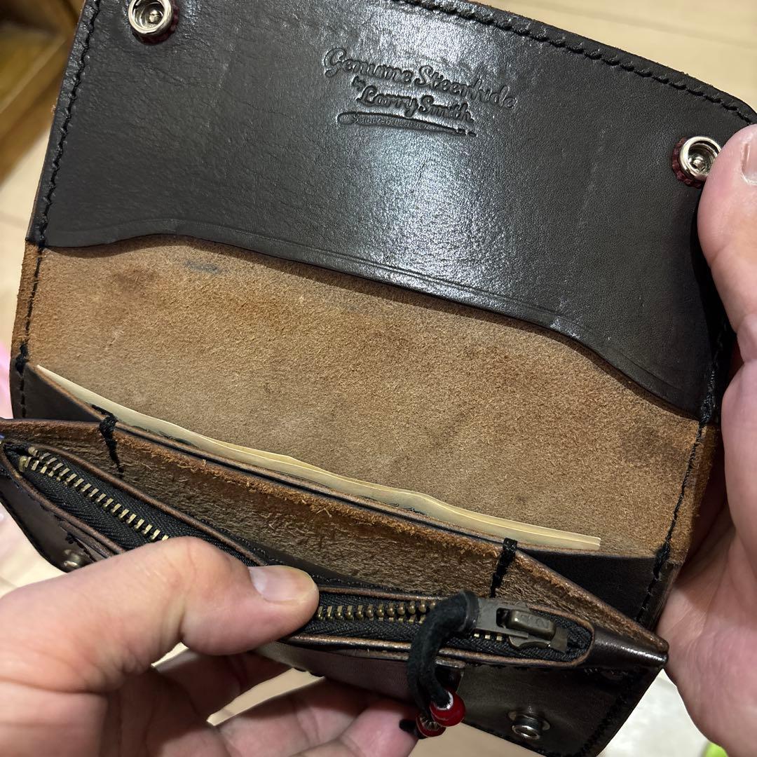 LARRY SMITH ブラック レザー 長財布