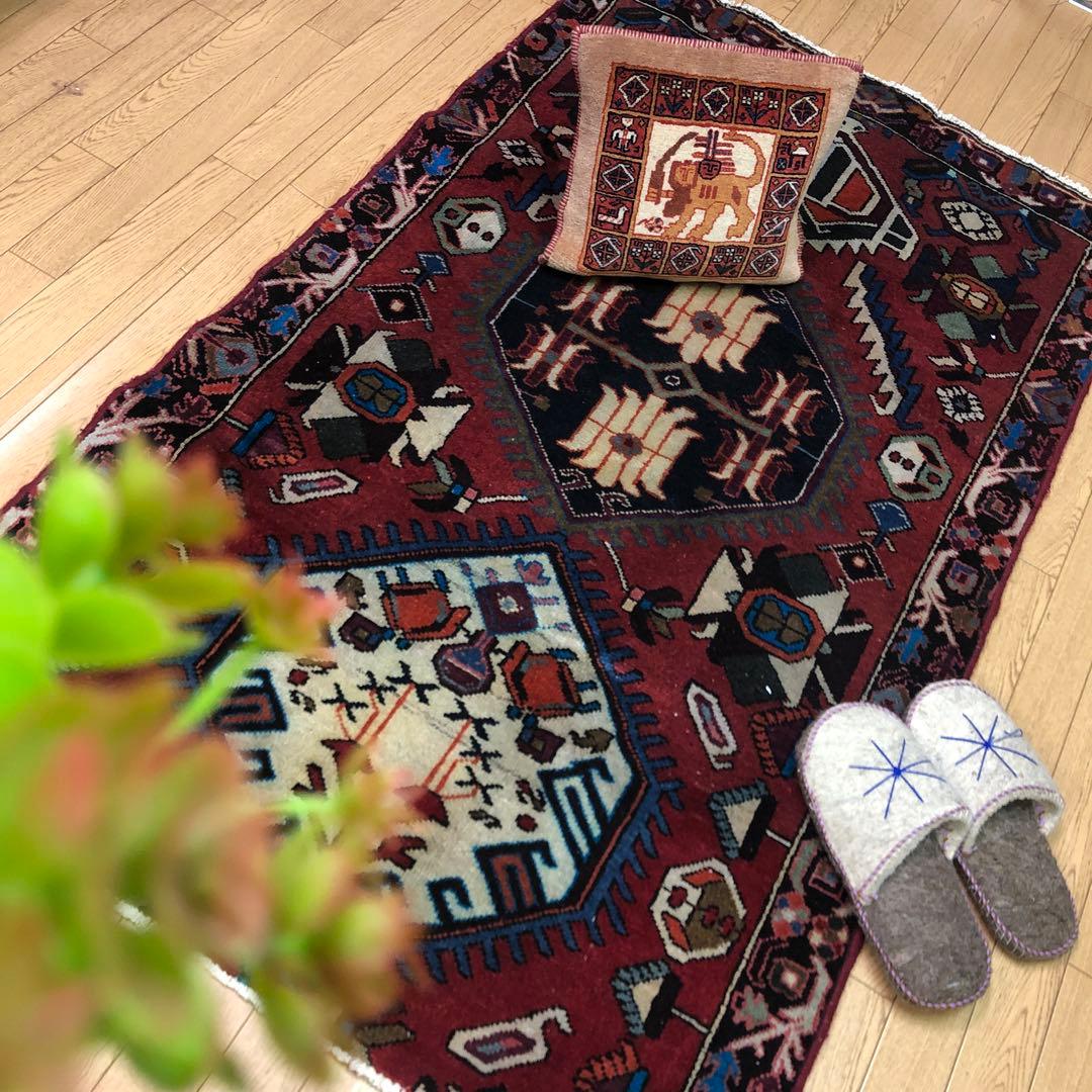 ペルシャ絨毯 ペルシャヴィンテージラグ 170x102 手織り オールド