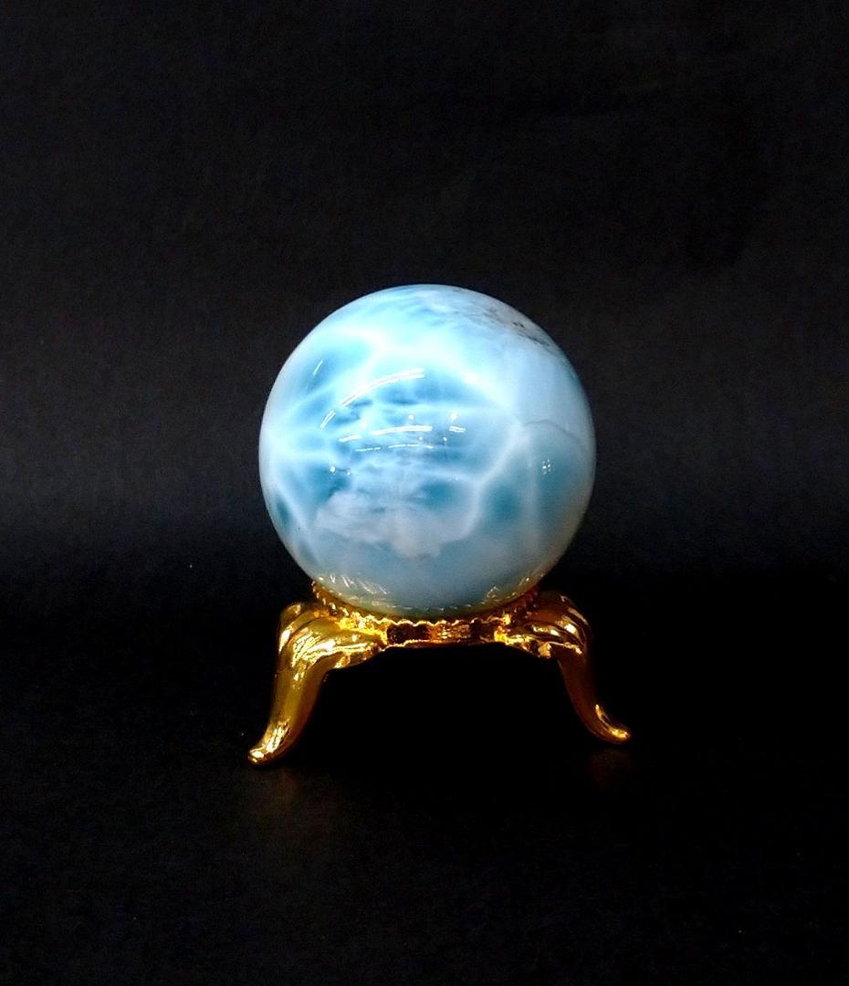 【超希少】特大　大粒　最高級5Aラリマー32.9mm丸玉　　カリブ