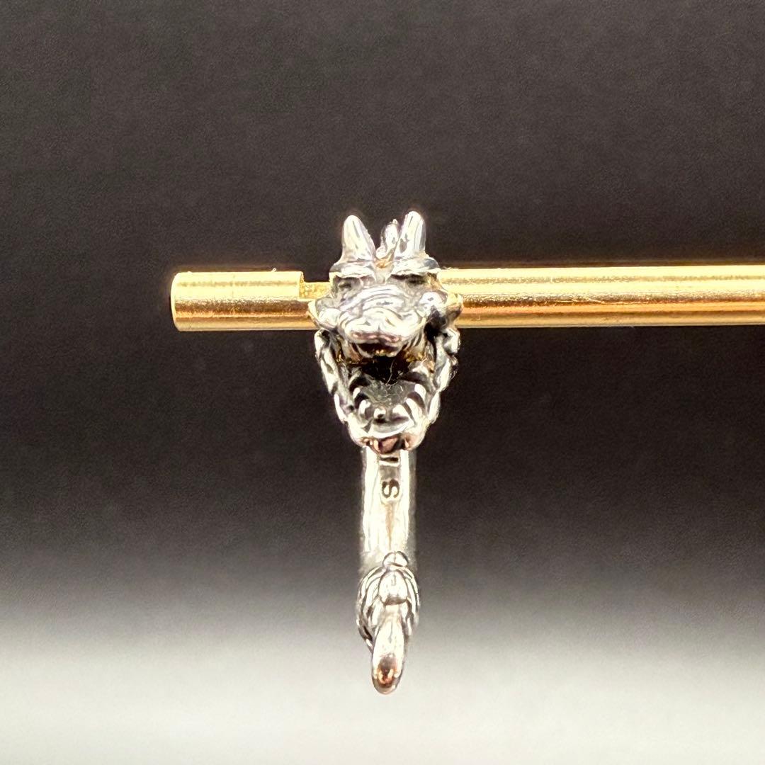 ◆【美品】Silence Field 18K ポスト ドラゴン フープピアス