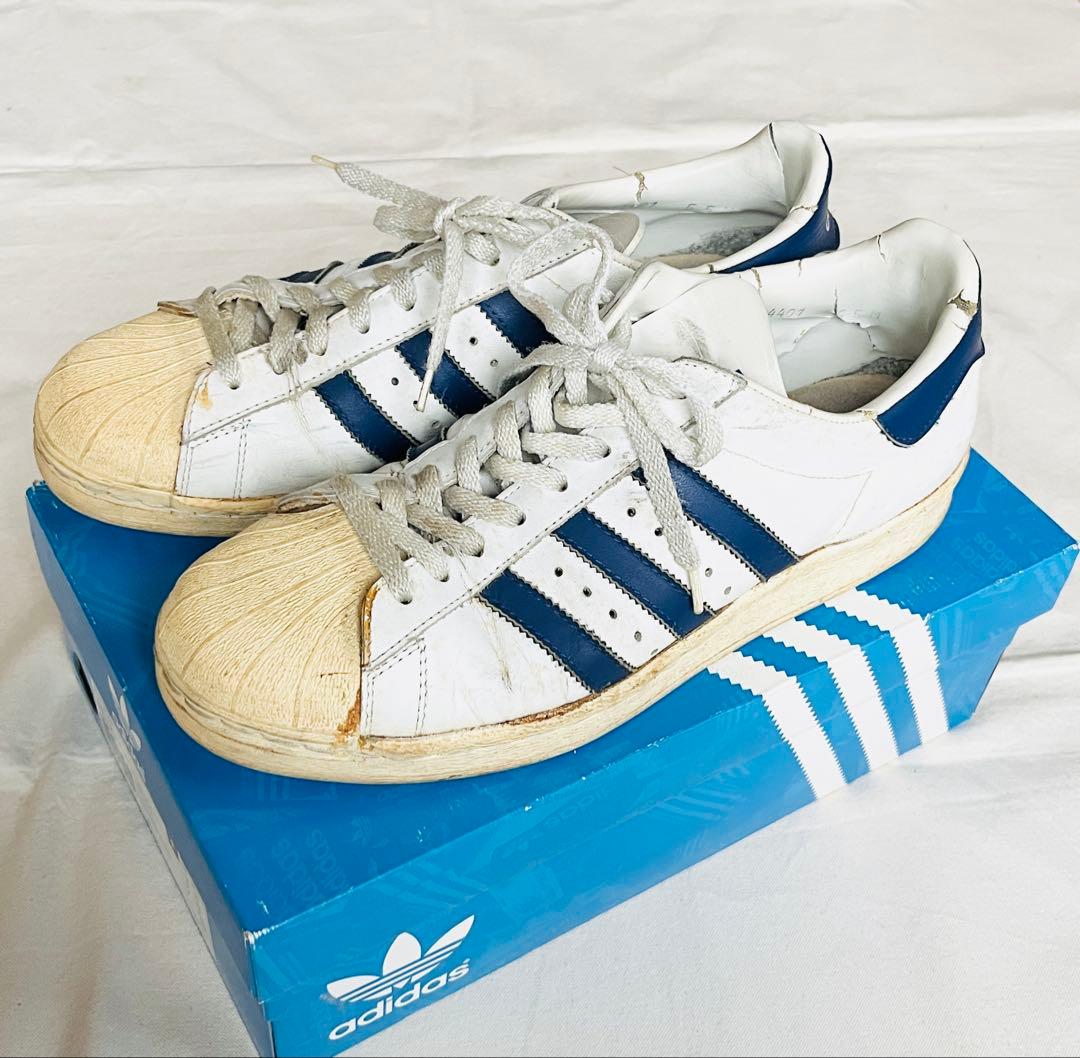 adidas Superstar フランス製スーパースターホワイト/ネイビー