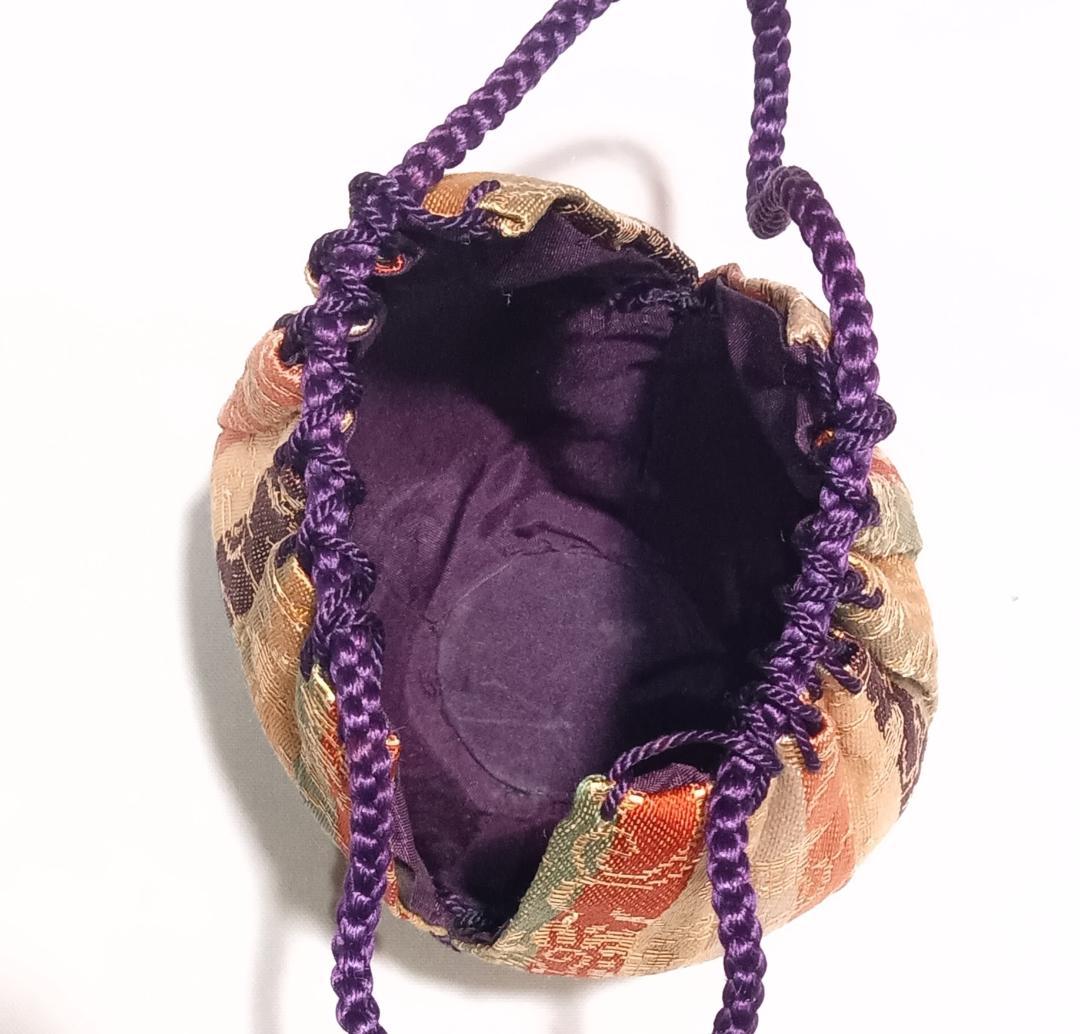 茶道具　京都洛東　桶谷定一作　文琳茶入　牡丹唐草金襴仕覆　美品！！