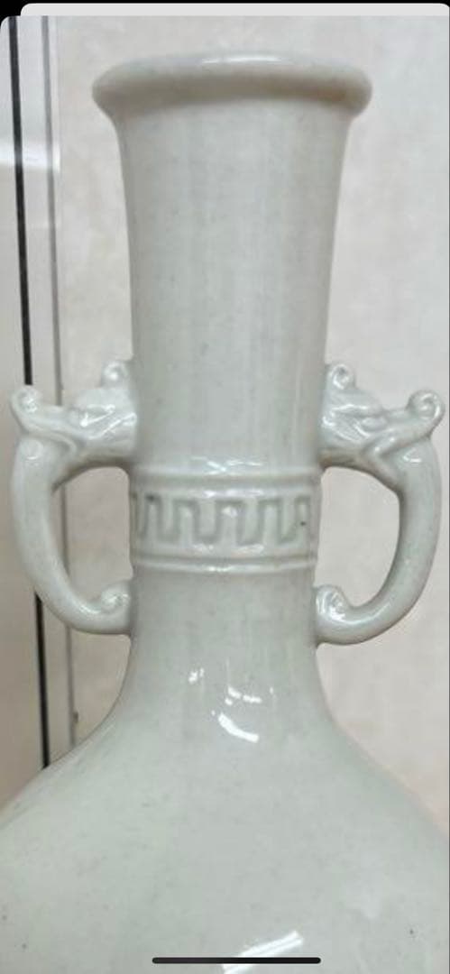 中国　朝鮮李朝高麗白磁瓶　古美術唐物コレクション発掘骨董　アンティーク江戸　青磁