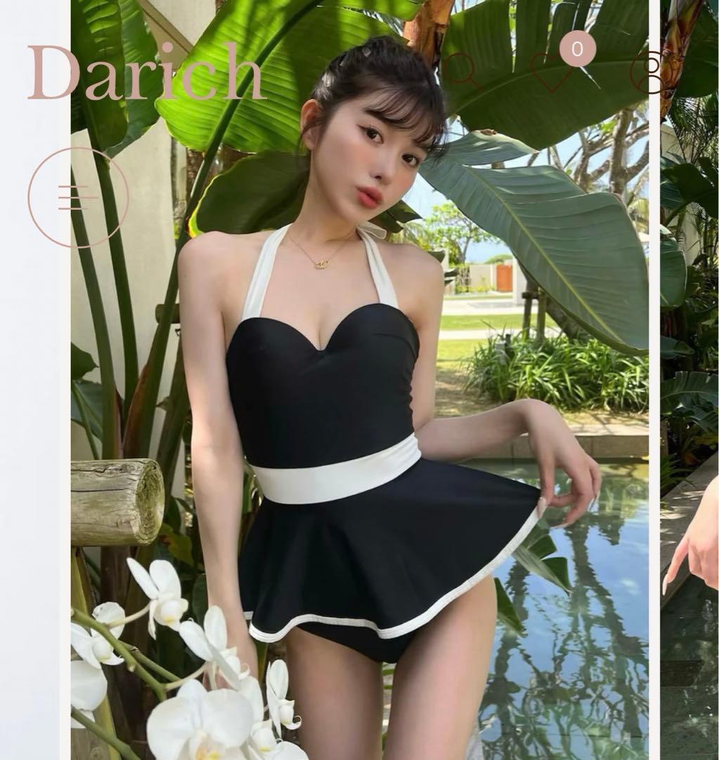 Darich バイカラーペプラムワンピースビキニ