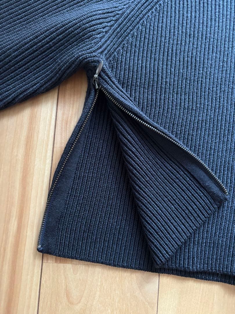 【新品】Demi-Luxe BEAMS サイドジップリブプルオーバーニット .M