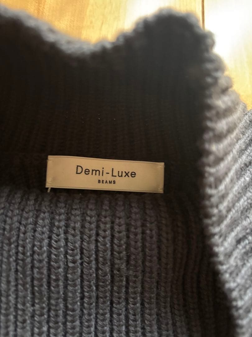 【新品】Demi-Luxe BEAMS サイドジップリブプルオーバーニット .M