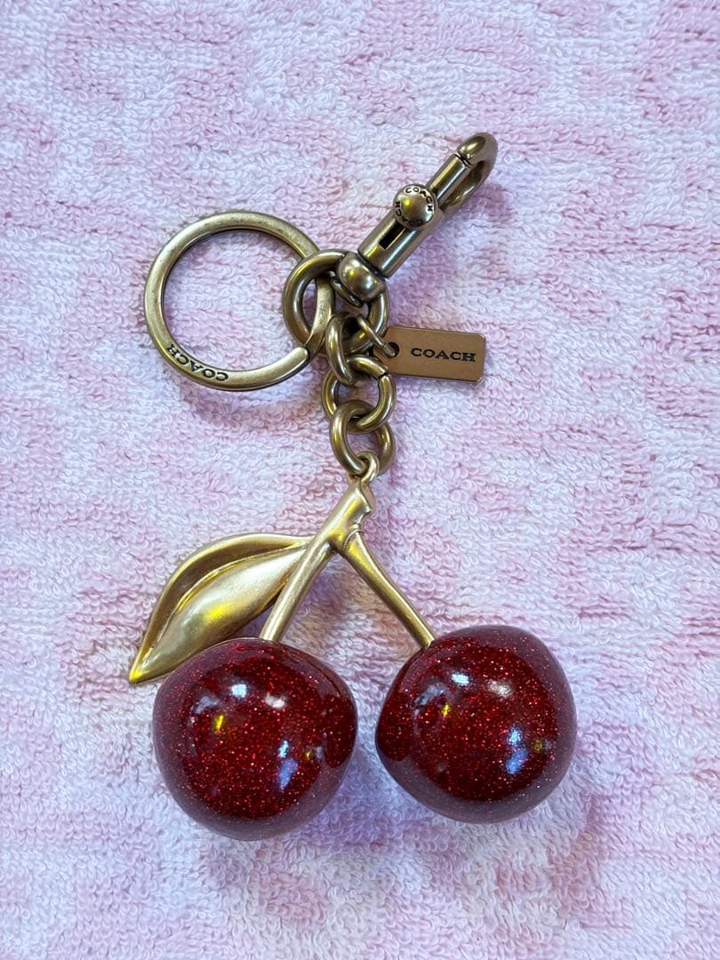 COACH コーチ　バッグチャーム キーホルダー チェリー　さくらんぼ