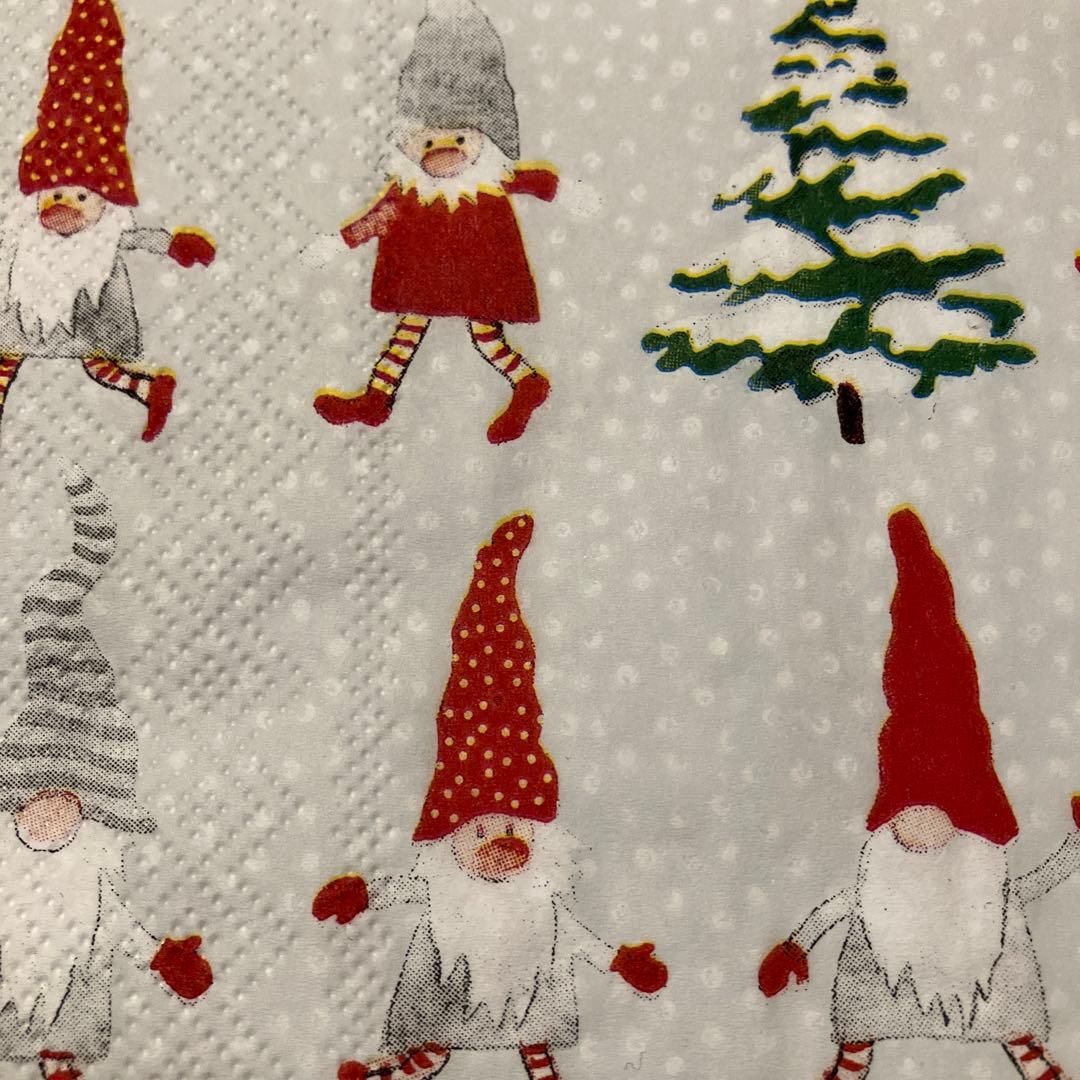 トムテクリスマス ノーム ペーパーナプキン４枚