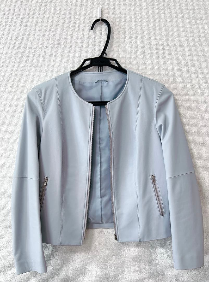 ANAYI ラムレザー ジップアップ ブルゾン 38