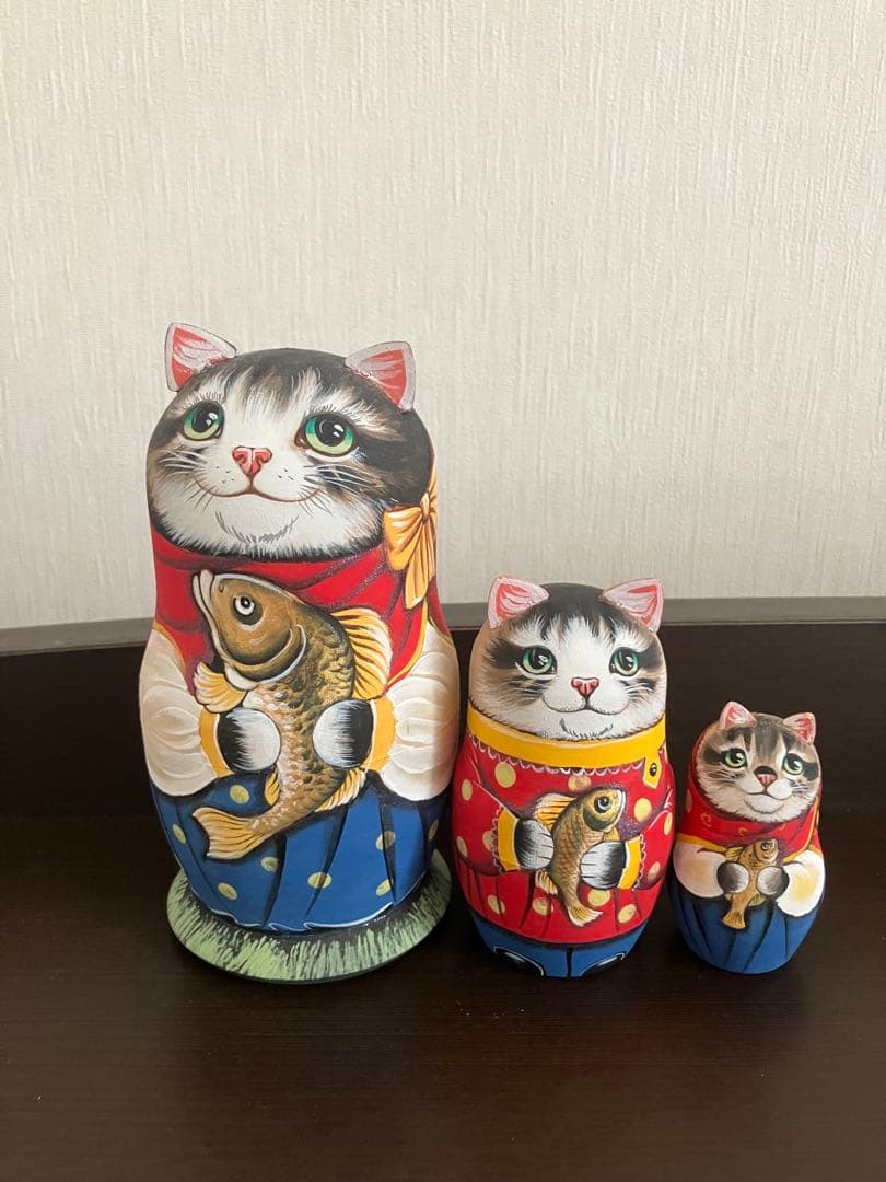 猫のマトリョーシカ 3個セット