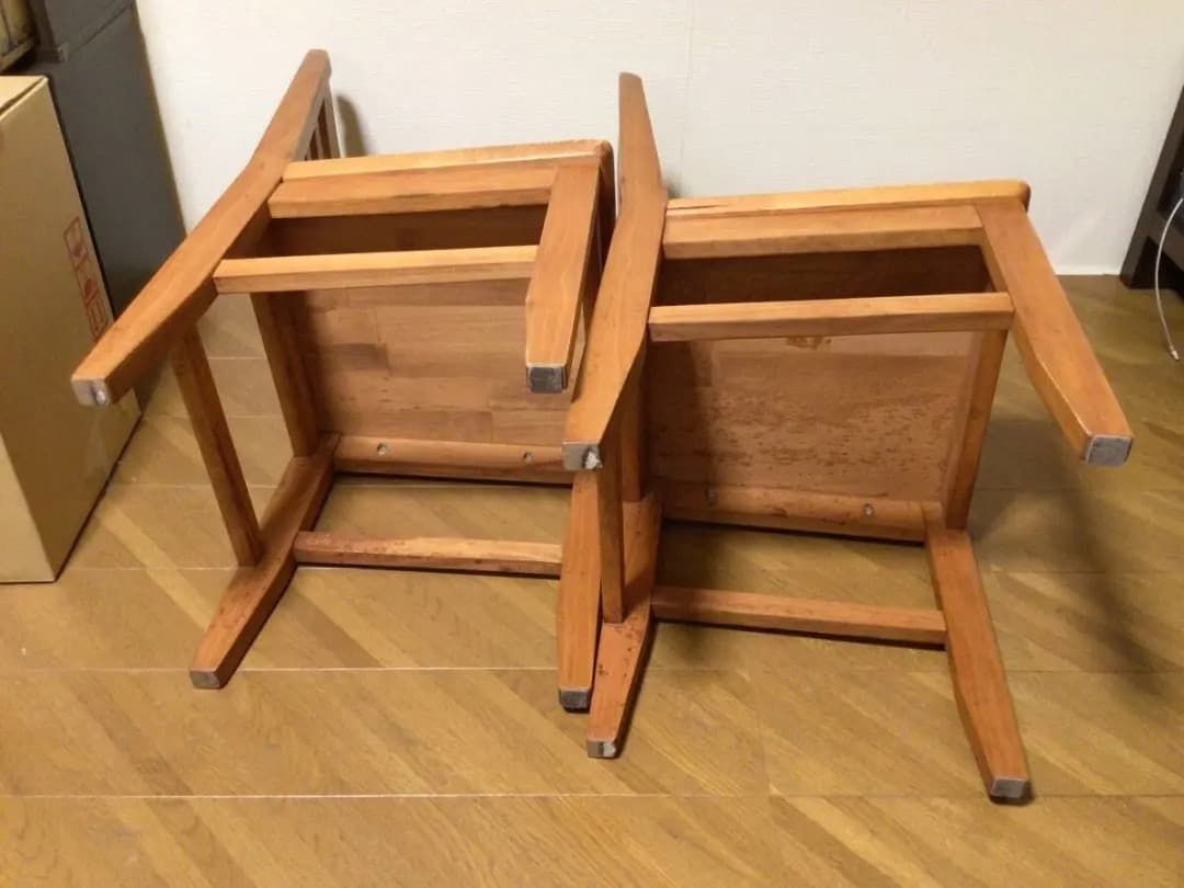 メリーちゃん専用　カントリー調　木製　イス　チェア　ダイニング　2脚