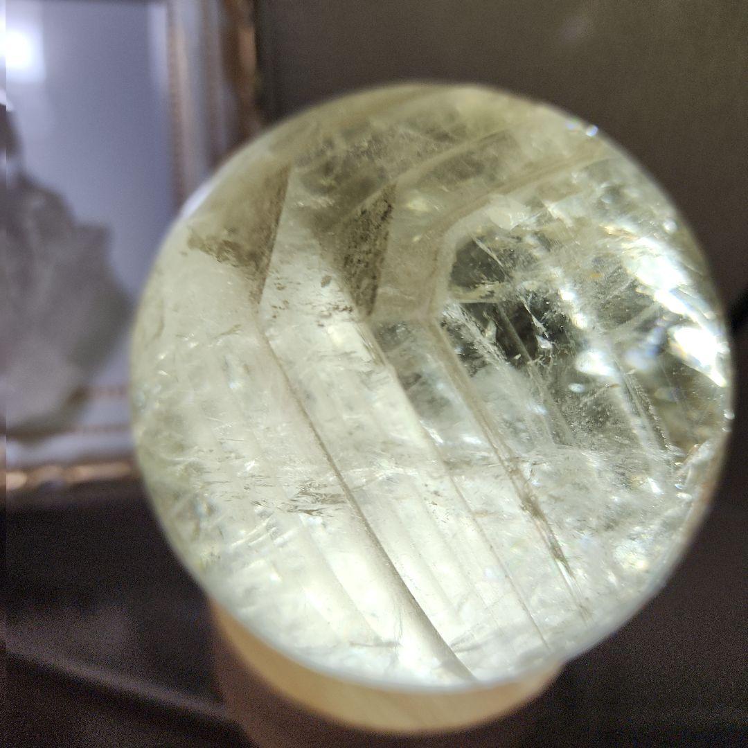 スモーキーシトリンスフィア千層入 虹入り