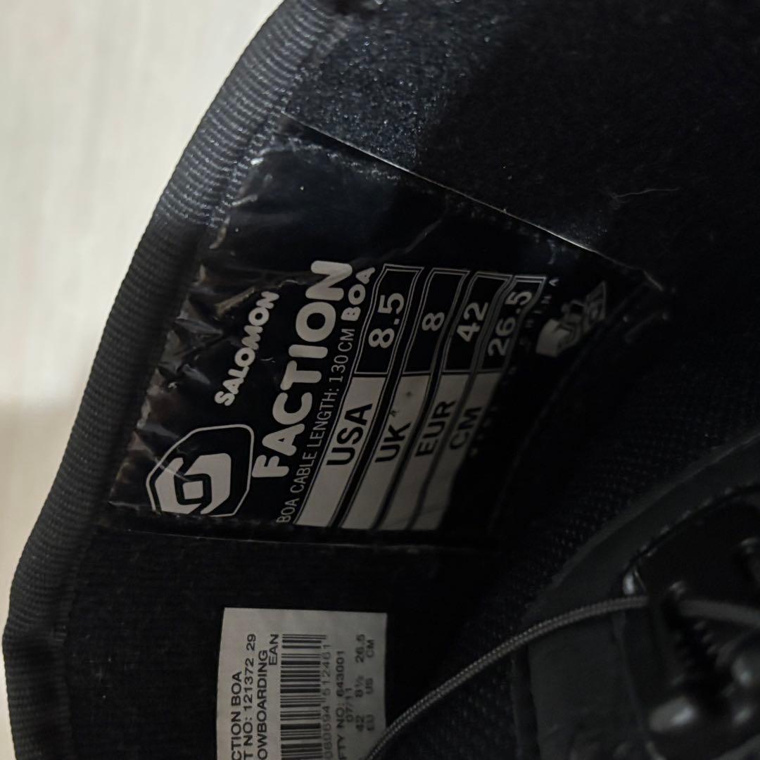 サロモン　BOA スノボブーツ　salomon FACTION