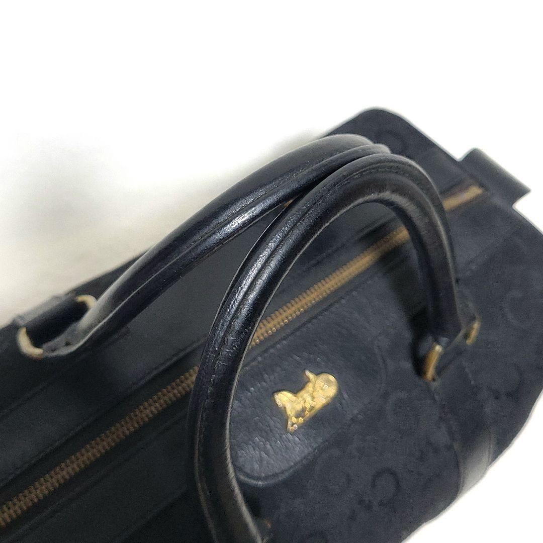 CELINE　ボストンバッグ Cマカダム 馬車金具 レザー キャンバス 大容量