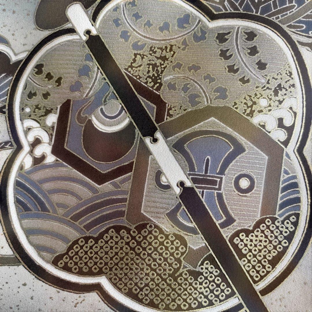 No.18 正絹　男の子お祝い着のしめ　長襦袢付き 七五三