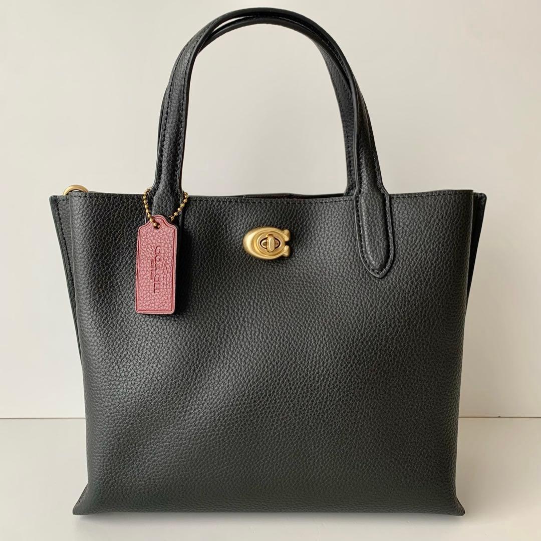 【COACH】コーチ　ウィロウ　トート　24 ブラック　黒　新品　トートバッグ