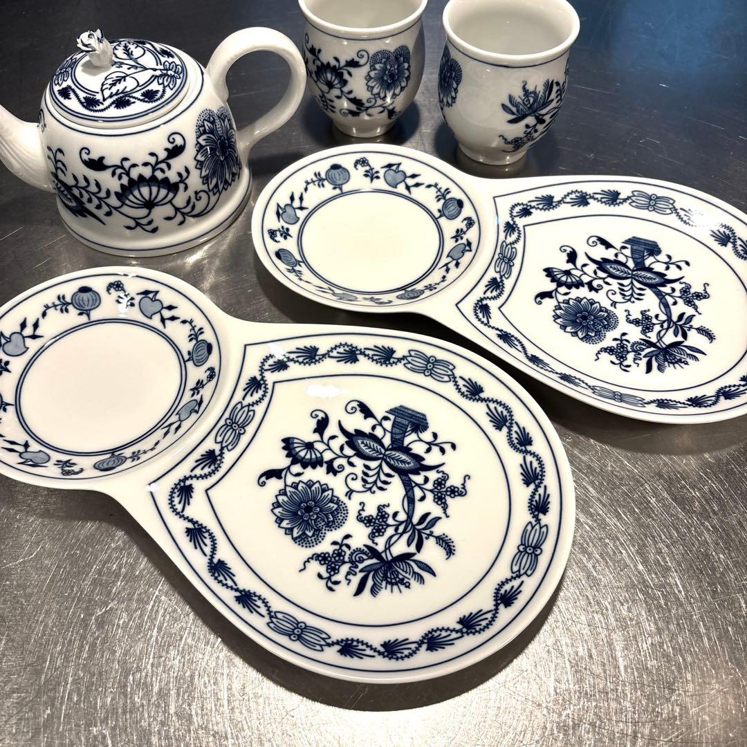 ブルーオニオン　カールスバード　チェコ　ブレックファーストプレート　2枚セット