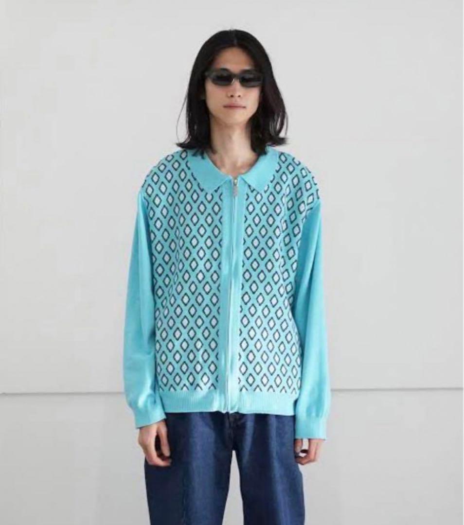 TTT_MSW 23SS Diamond Knit Polo Lサイズ　ブルー