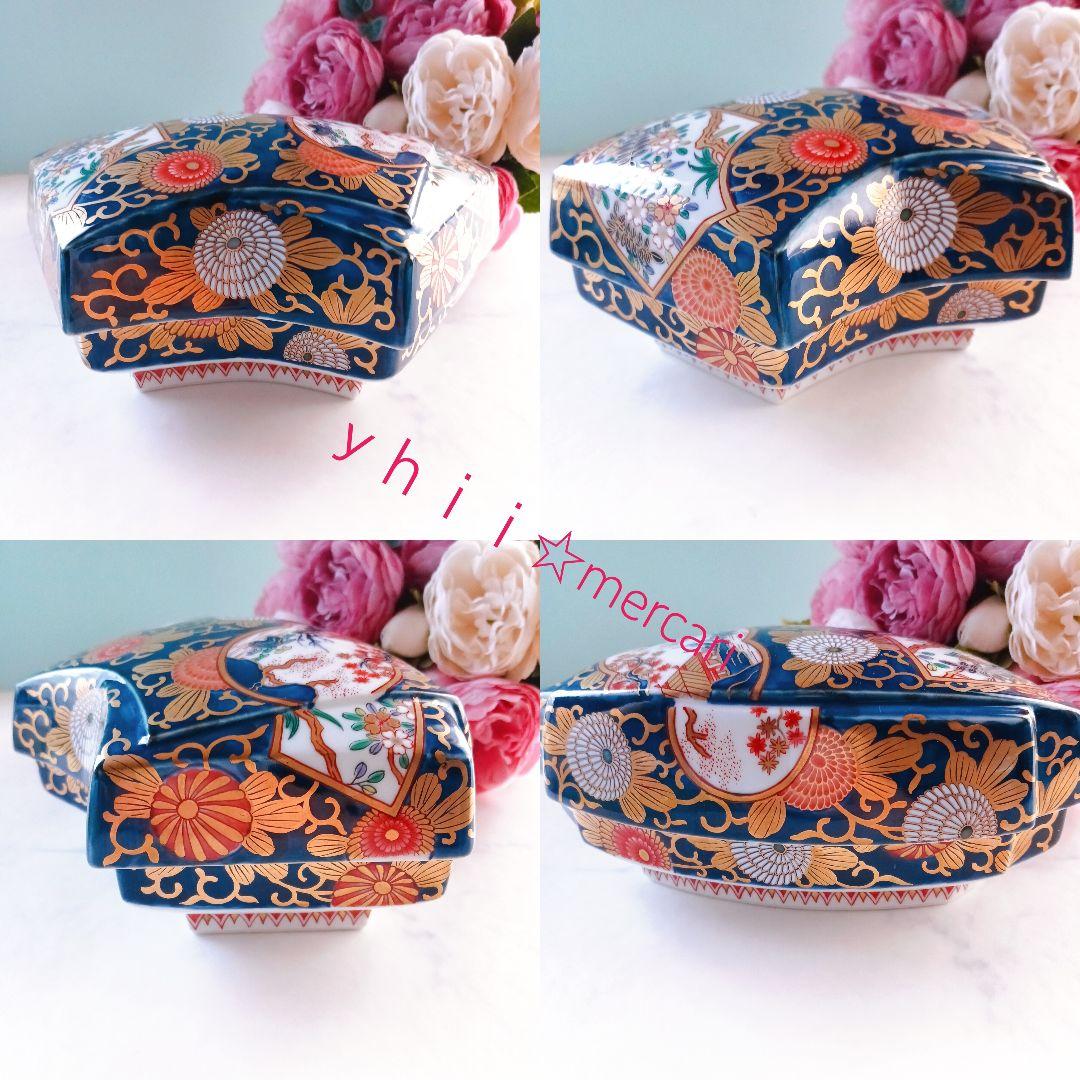 【激レア・稀少】賞美堂 其泉 琳派古伊万里様式 金襴手 蓋物 陶箱