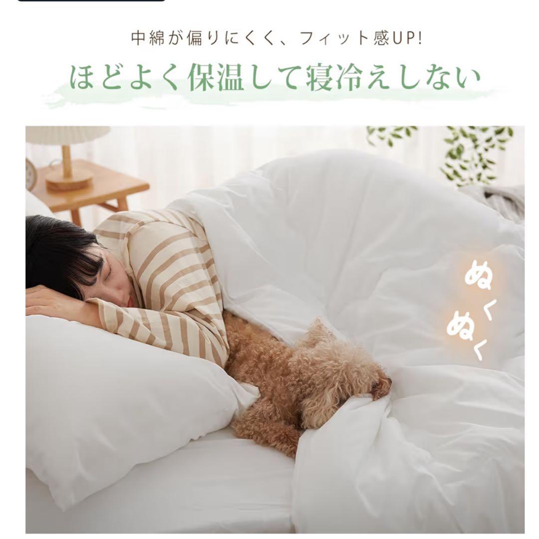 掛け布団 シングル ホワイト 2個セット 抗菌防臭 洗える 軽量 通気性